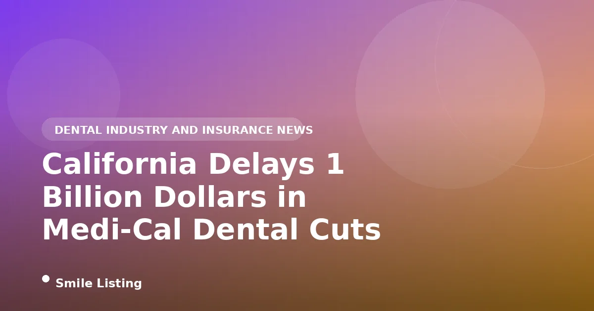 California Delays 1 Billion Dollars in Medi-Cal Dental Cuts Until 2027: What It Means for Families